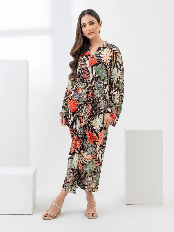 Trendy Street Style Printed Cotton Dress