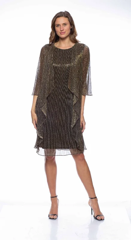 Unbeatable Prices Marina  Short Metallic Cascade Sleeve Dress