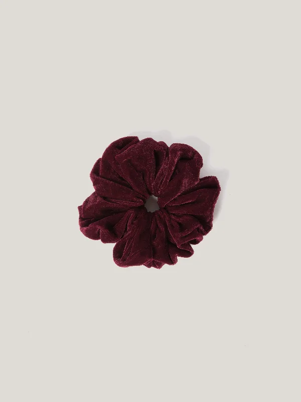 Women's Outdoor Attire Velvet Scrunchie | Burgundy