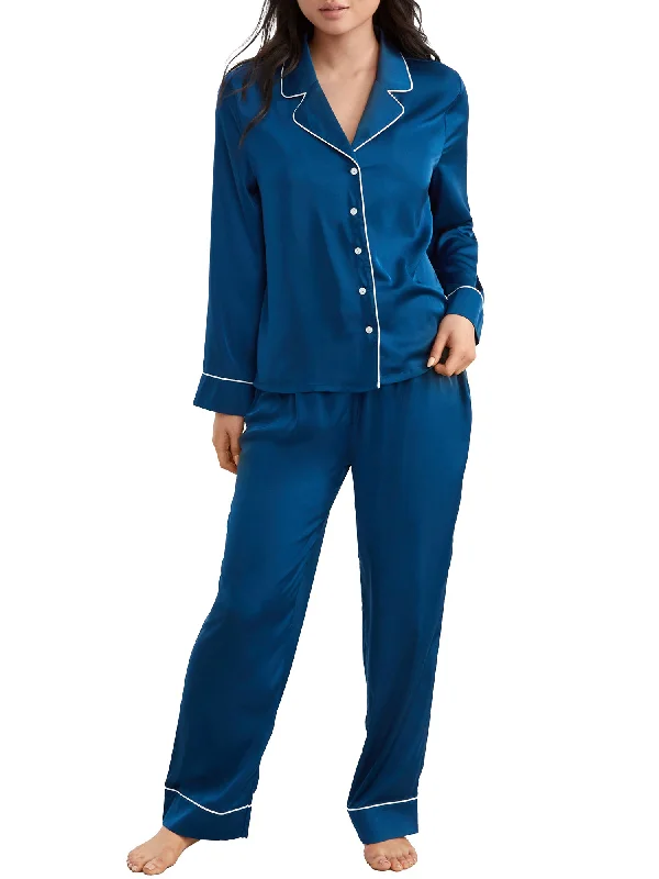 Women's Casual Wear Clothing Bare Women's Washed Satin Pajama Set