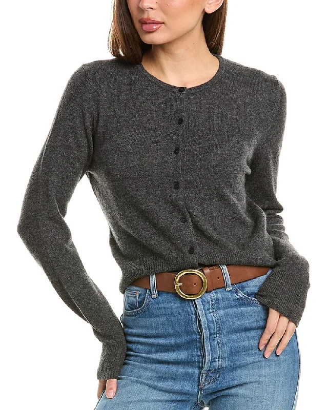 Women's Holiday Outfit Forte Cashmere Cropped Cashmere Cardigan