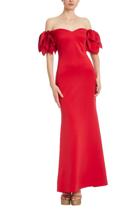 Versatile Style Wardrobe Badgley Mischka EG4167 Fitted Long Formal  Petal Sleeve Dress