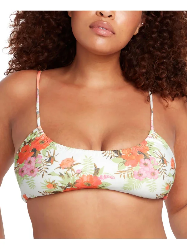 Women's Outdoor Activity Garments Womens Printed Scoop Neck Bikini Swim top