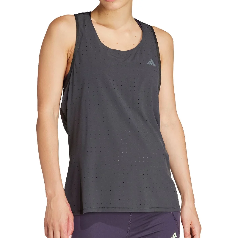 Women's Elegant Garments adidas Adizero Womens Running Vest Tank Top - Black