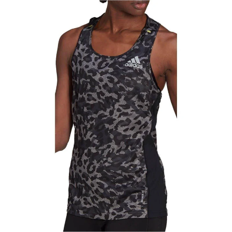 Women's Athletic Garments adidas Fast Graphic Womens Running Vest Tank Top - Grey