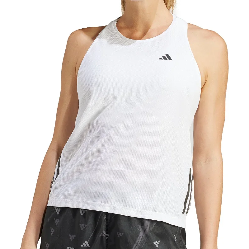 Women's Chic Outerwear Attire adidas Own The Run Womens Running Vest Tank Top - White