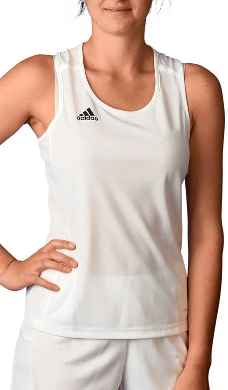 Vintage-Inspired Garments adidas T19 Womens Training Vest Tank Top - White