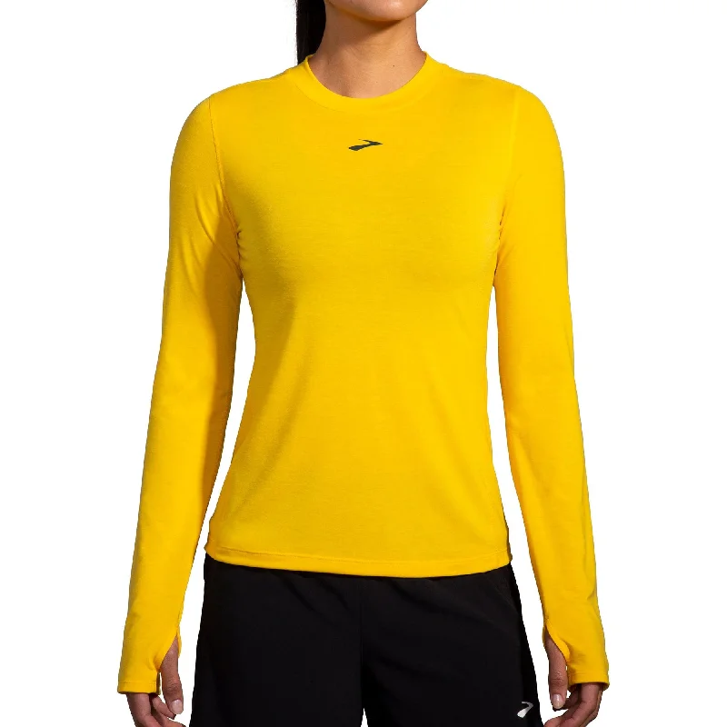 Women's Active Clothing Brooks High Point Long Sleeve Womens Running Top - Yellow