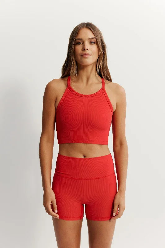 Stylish Women's Apparel EcoRib Strap Racer Crop