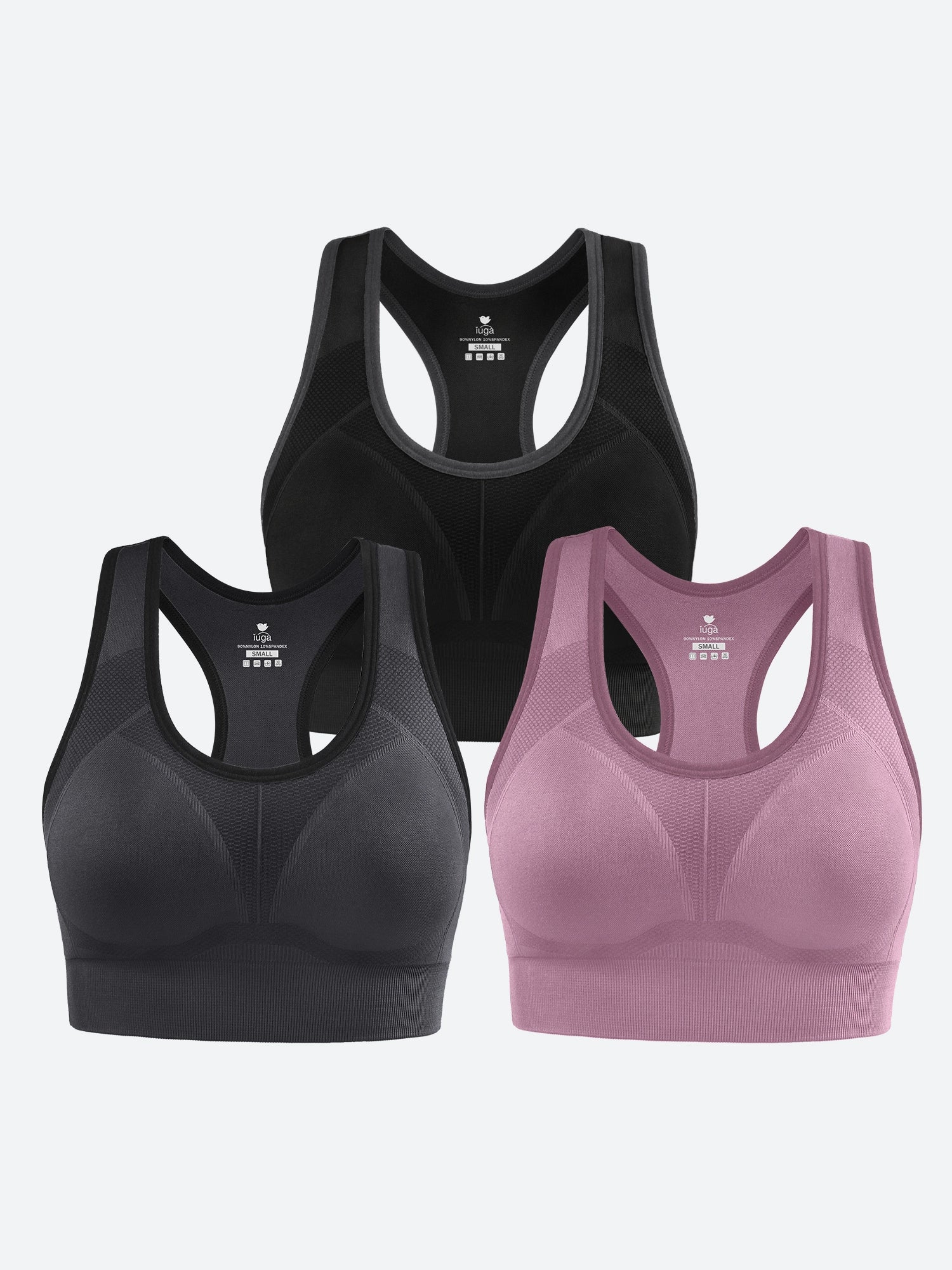 Women's Occasion Wear Apparel IUGA 3 Packs High Impact Racerback Sports Bra