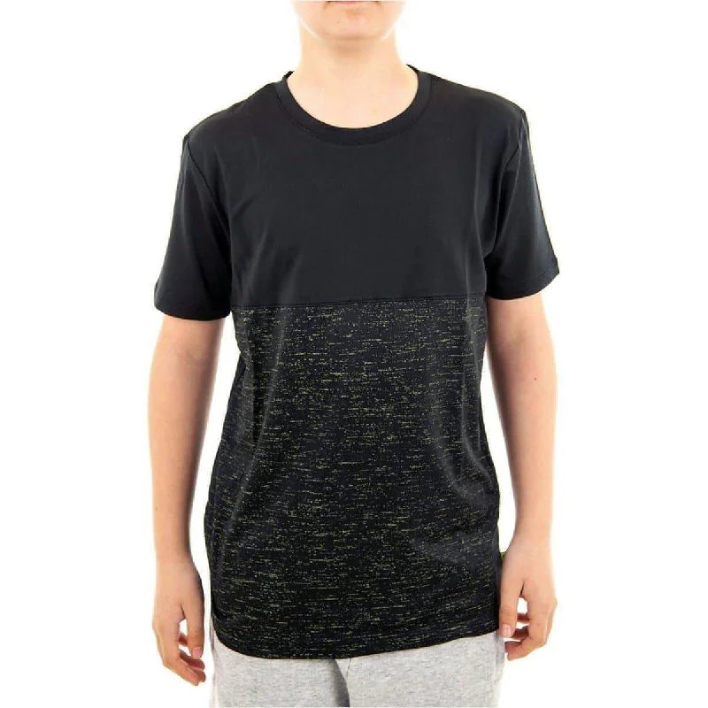 Women's Athletic Apparel More Mile Boys Short Sleeve Running Top - Black