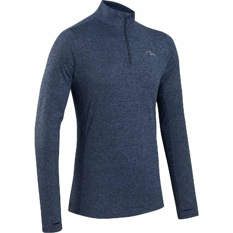 Women's Transitional Attire More Mile Core Half Zip Long Sleeve Mens Running Top - Blue Women's Transitional Attire More Mile Core Half Zip Long Sleeve Mens Running Top - Blue