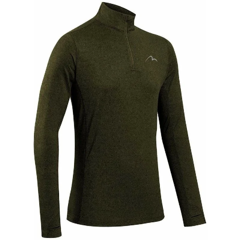 Stylish Clothes For Women More Mile Core Half Zip Long Sleeve Mens Running Top - Green