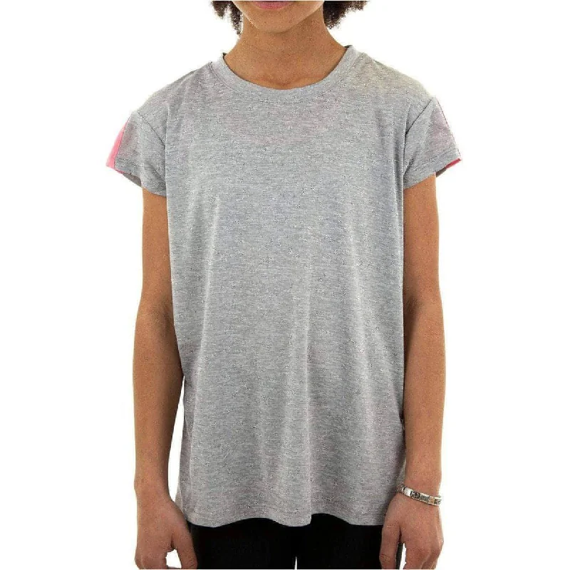 Women's Travel Garments More Mile Girls Cap Short Sleeve Training Top - Grey