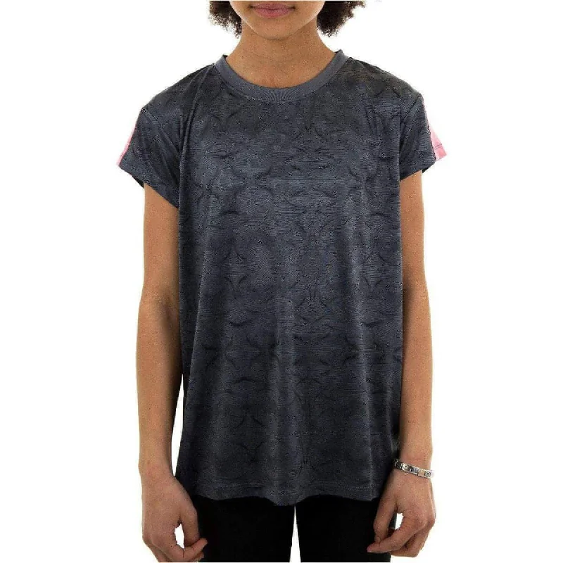 Women's Clothing For Travel More Mile Girls Cap Short Sleeve Training Top - Grey