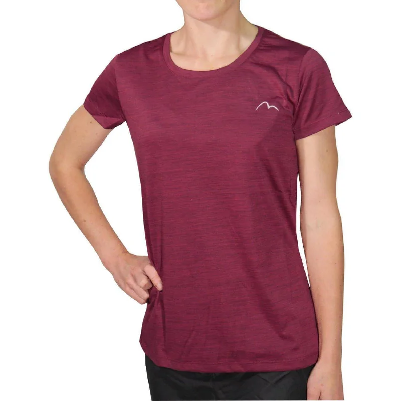 Women's Holiday Outfit More Mile M-Tech Dry Girls Short Sleeve Running Top - Pink