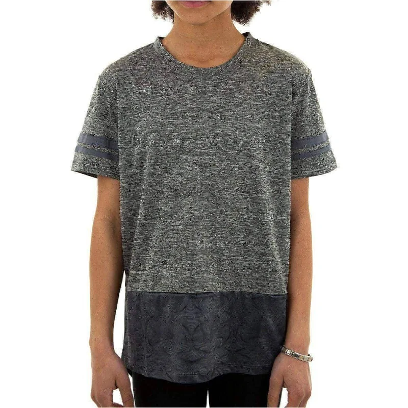 Women's Professional Apparel More Mile Marl Girls Short Sleeve Training Top - Grey