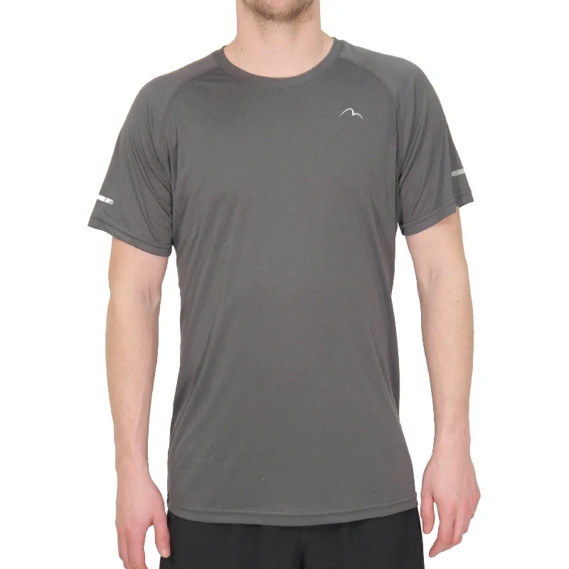Formal Garments For Women More Mile Tempest Cool Mens Short Sleeve Running Top - Grey Formal Garments For Women More Mile Tempest Cool Mens Short Sleeve Running Top - Grey