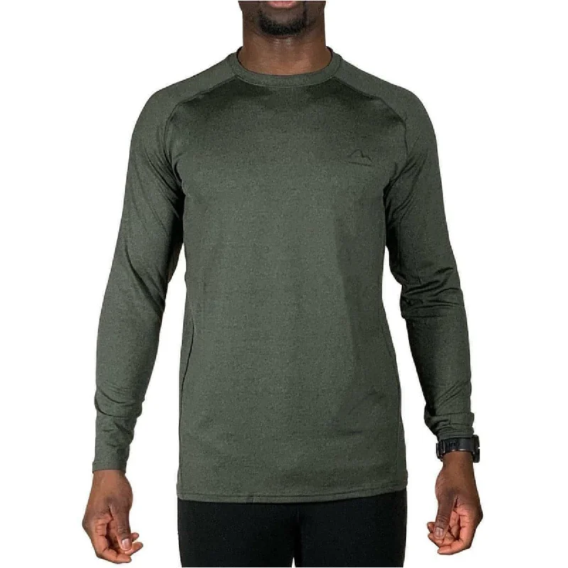 Fashion-Forward Women's Clothing More Mile Train To Run Mens Long Sleeve Running Top - Green
