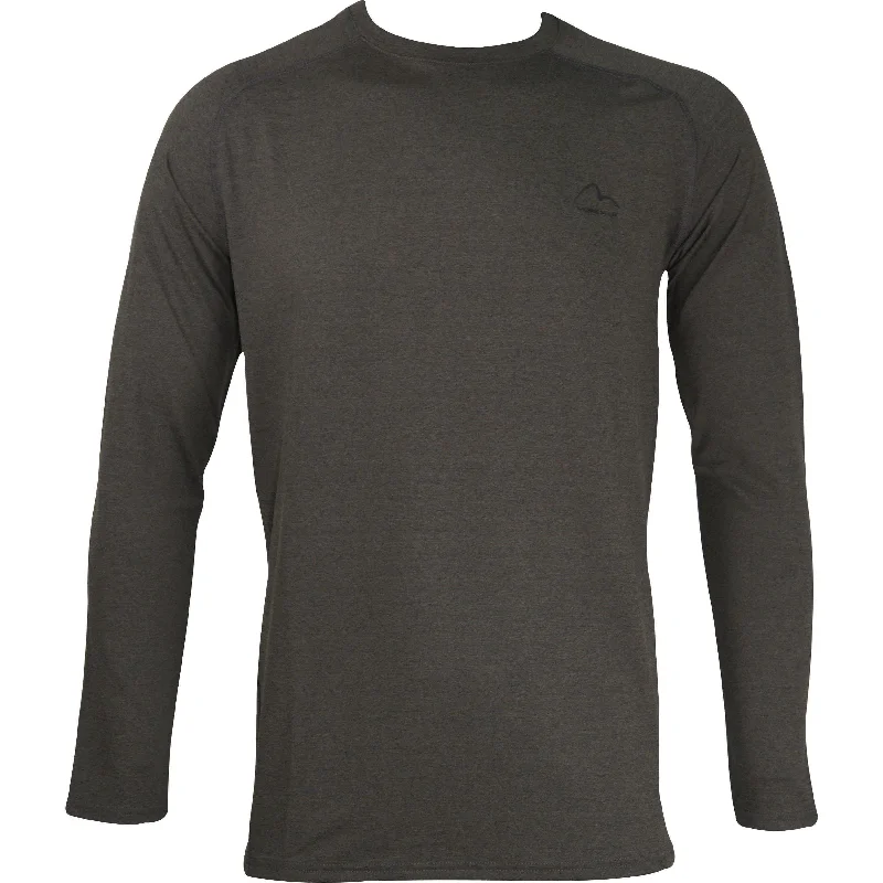 Women's Luxury Attire More Mile Train To Run Mens Long Sleeve Running Top - Grey