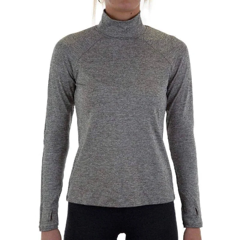 Women's Elegant Garments More Mile Train To Run Womens Long Sleeve Funnel Neck Running Top - Grey Women's Elegant Garments More Mile Train To Run Womens Long Sleeve Funnel Neck Running Top - Grey