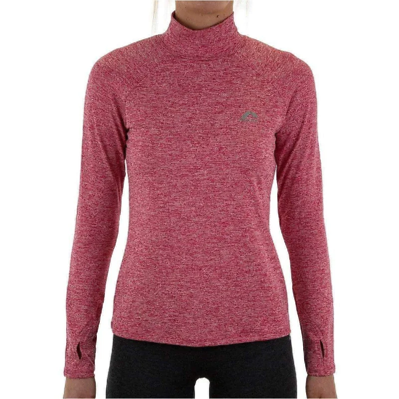 Women's Activewear Attire More Mile Train To Run Womens Long Sleeve Funnel Neck Running Top - Pink