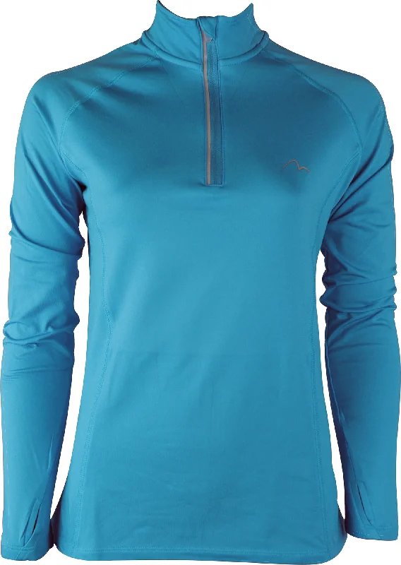 Women's Evening Clothes More Mile Vivid Half Zip Long Sleeve Womens Running Top - Blue