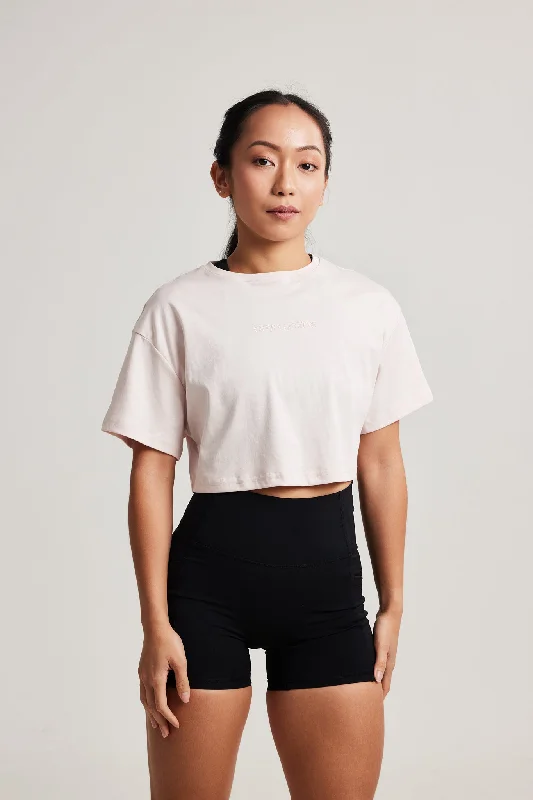 Elegant Clothing For Women Oversized Crop Tee in Soft Serve