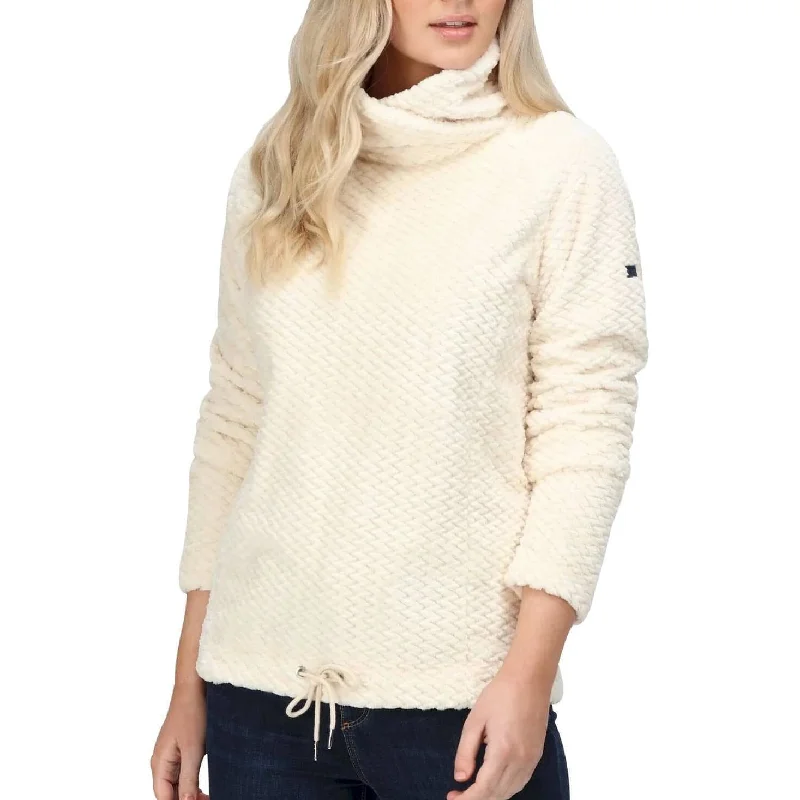 Fashionable Women's Outfit Regatta Bethan Wrap Neck Womens Fleece Top - White