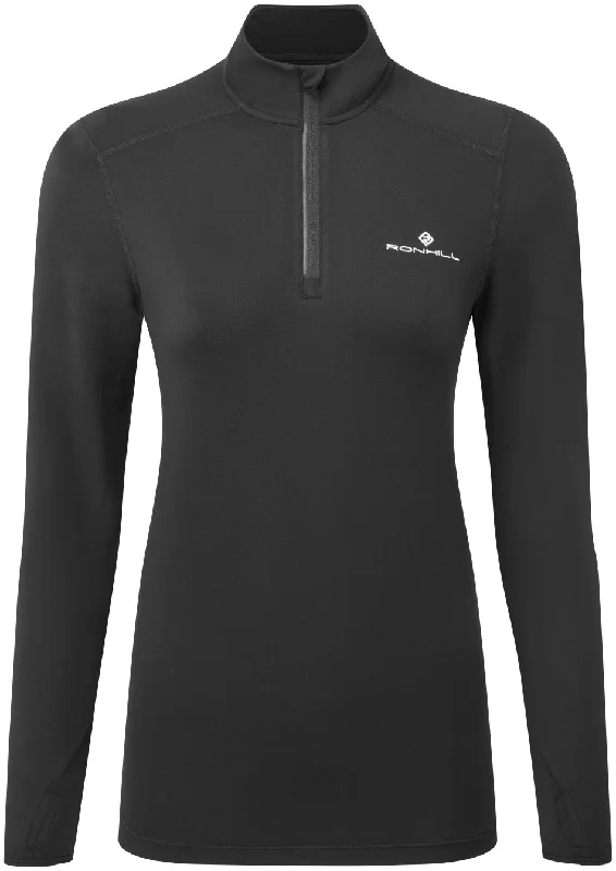 Classic Clothes For Women Ronhill Core Thermal Half Zip Long Sleeve Womens Running Top - Black