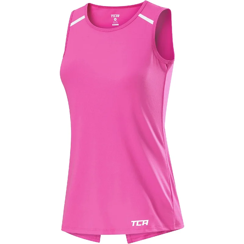 Women's Plus-Size Garments TCA Crossback Cooling Womens Training Vest Tank Top - Pink