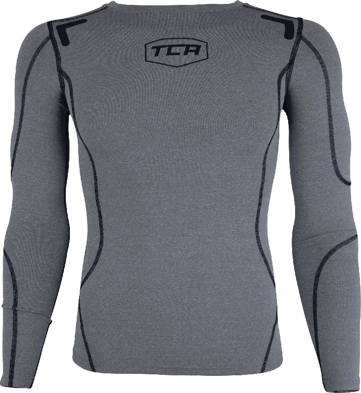 Women's Apparel TCA Elite Plus Long Sleeve Junior Compression Top - Grey