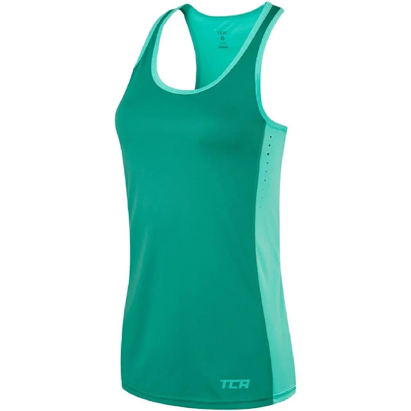 Women's Comfortable Apparel TCA Laser Tech Lightweight Womens Running Vest - Green
