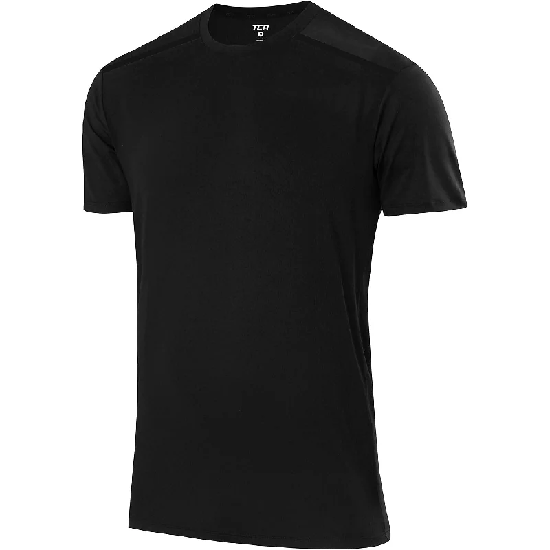 Women's Plus-Size Outfit TCA Radius Short Sleeve Mens Running Top - Black