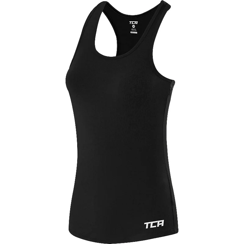 Women's Everyday Garments TCA Tech Racerback Womens Running Vest Tank Top - Black