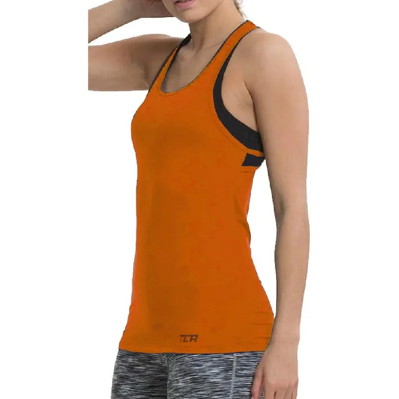 Sustainable Women's Apparel TCA Tech Racerback Womens Running Vest Tank Top - Orange