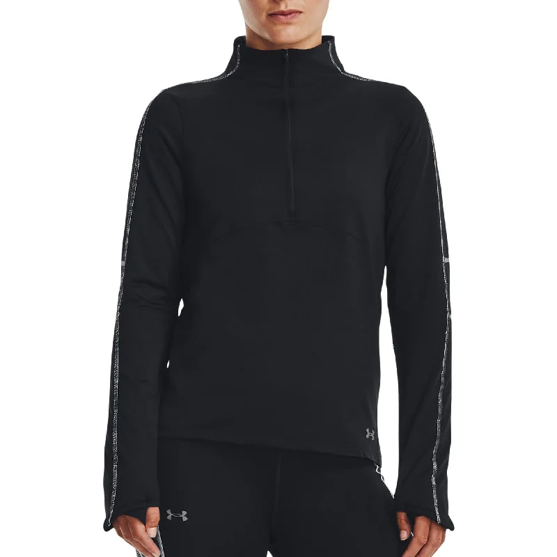 Women's Loungewear Clothes Under Armour Cold Weather Half Zip Long Sleeve Womens Running Top - Black