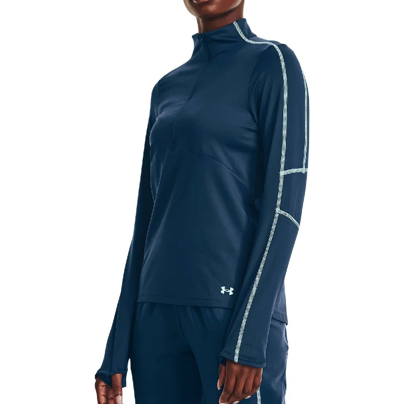 Women's Contemporary Apparel Under Armour Cold Weather Half Zip Long Sleeve Womens Running Top - Blue