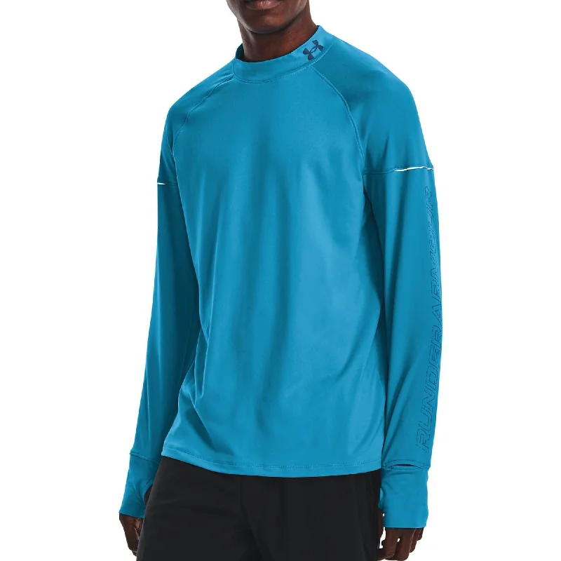 Elegant Clothing For Women Under Armour OutRun The Cold Long Sleeve Mens Running Top - Blue