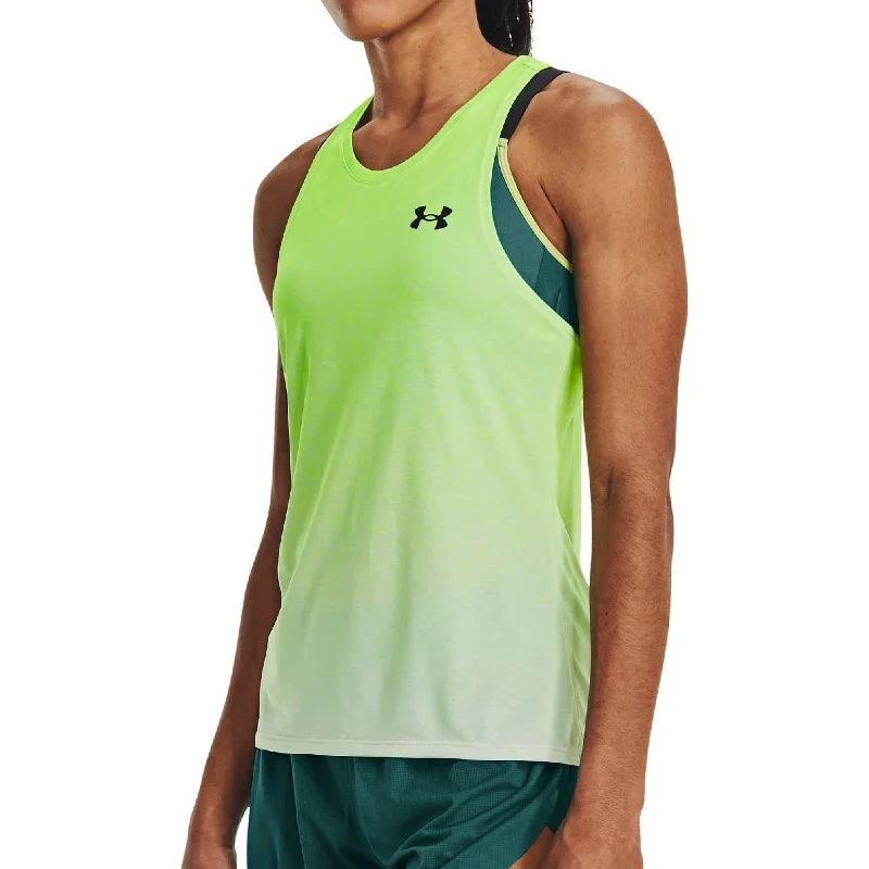 Women's Office Attire Under Armour Rush Cicada Womens Running Vest Tank Top - Green