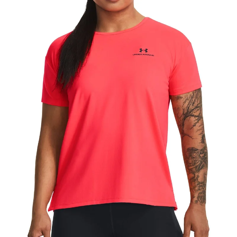 Comfortable Outfit For Women Under Armour Rush Energy 2.0 Short Sleeve Womens Training Top - Pink