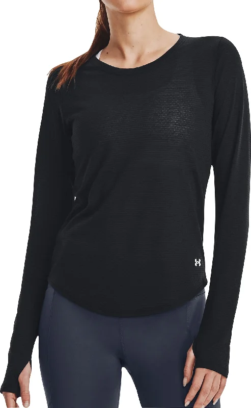 Women's Holiday Apparel Under Armour Streaker Long Sleeve Womens Running Top - Black