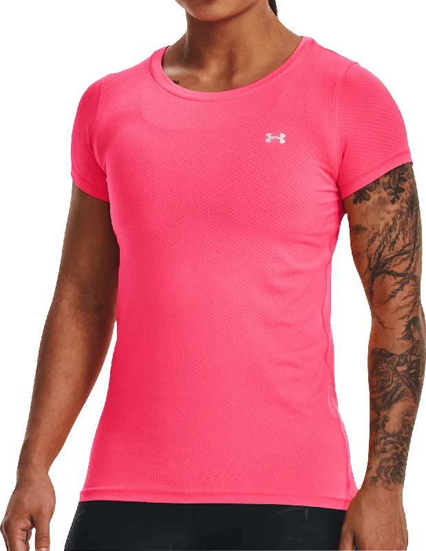 Stylish Women's Outerwear Apparel Under Armour Tech Mesh Short Sleeve Womens Running Top - Pink