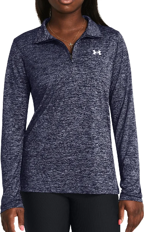 Stylish Women's Garments Under Armour Tech Twist Half Zip Long Sleeve Womens Training Top - Navy Stylish Women's Garments Under Armour Tech Twist Half Zip Long Sleeve Womens Training Top - Navy