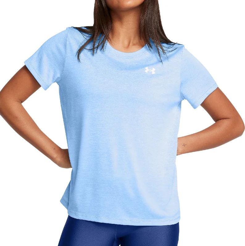 Plus-Size Women's Garments Under Armour Tech Twist Short Sleeve Womens Training Top - Blue Plus-Size Women's Garments Under Armour Tech Twist Short Sleeve Womens Training Top - Blue