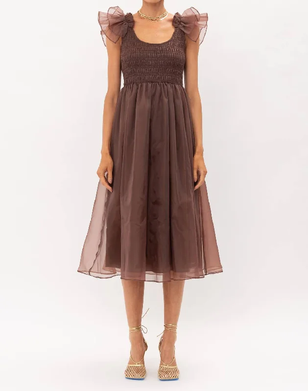 Affordable Women's Attire Aurora Midi Dress in Brown