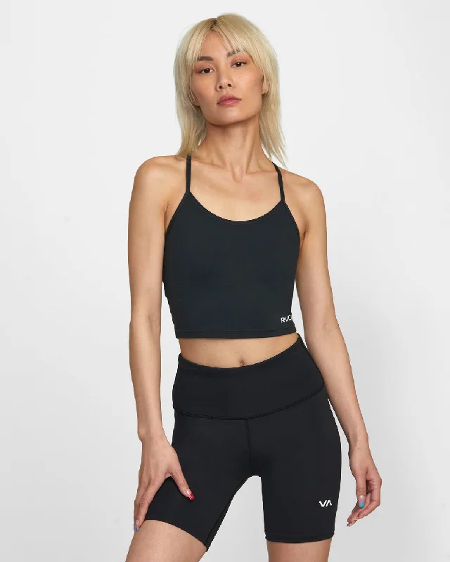 Women's Comfy Loungewear Outfit Base Tank Sports Bra - Black