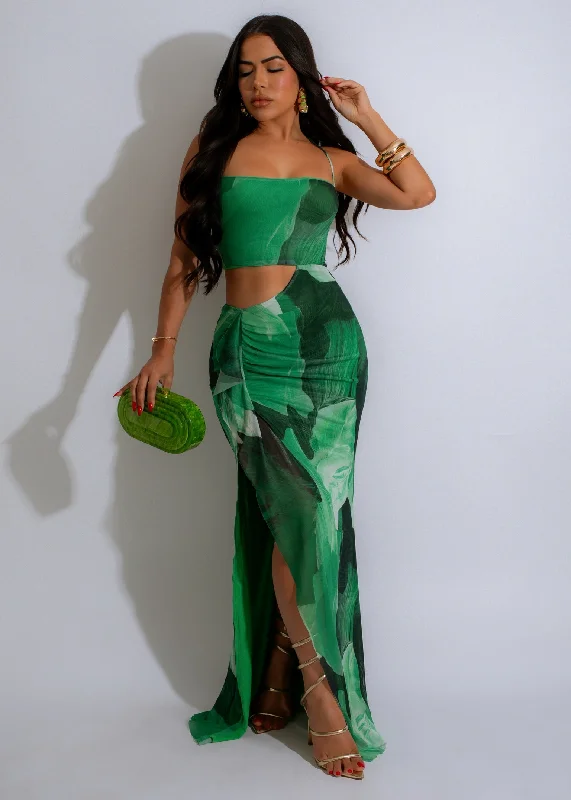 Women's Stylish Professional Garments Easy Breezy Maxi Dress Green