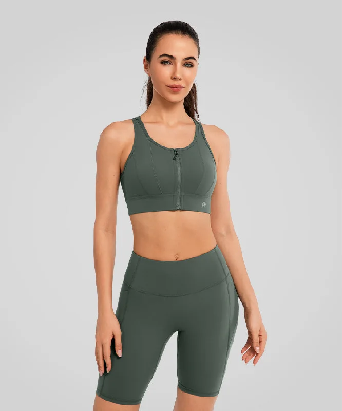 Charming Women's Holiday Apparel Echo Front Zip Perforated Solid Padded Running Bra | Women's High Support Sports Bra Charming Women's Holiday Apparel Echo Front Zip Perforated Solid Padded Running Bra | Women's High Support Sports Bra