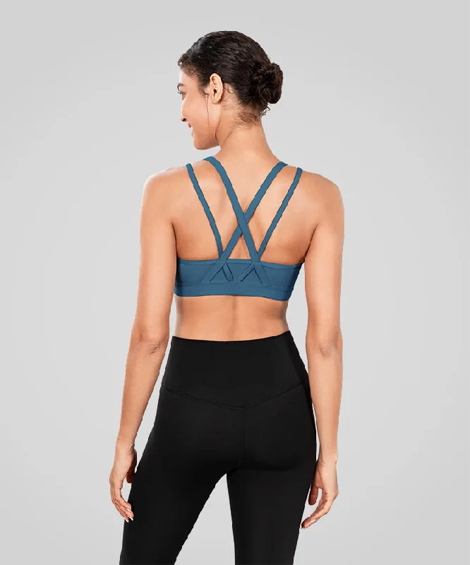 Comfortable Garments For Women Echo Long Double Cross Straps Padded Yoga Bra | Women's Light Support Sports Bra Comfortable Garments For Women Echo Long Double Cross Straps Padded Yoga Bra | Women's Light Support Sports Bra